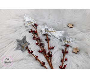 Stickserie ITH - 17 Blumenstecker Xmas